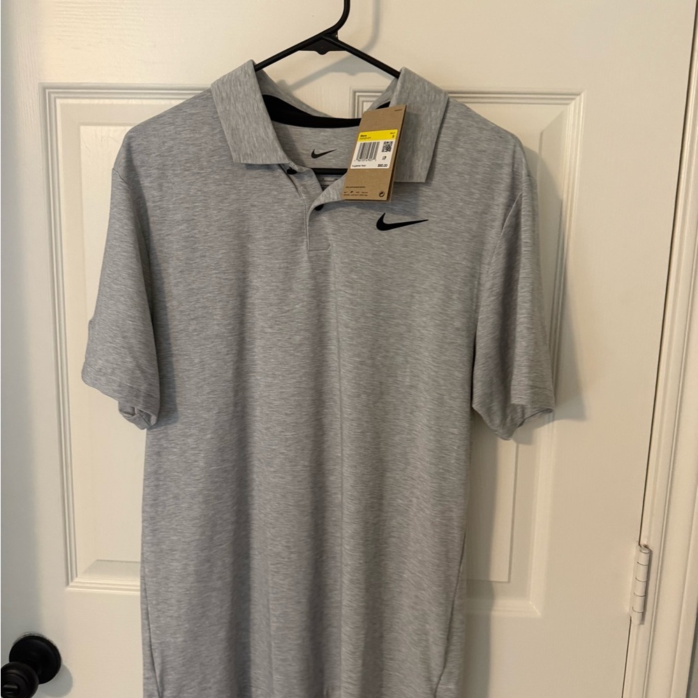 Nike Men's Heather Gray Polo Shirt